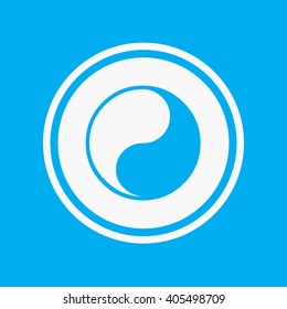 An Icon Illustration Isolated on a Background - Yin Yang