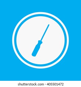 An Icon Illustration Isolated on a Background - Screwdriver