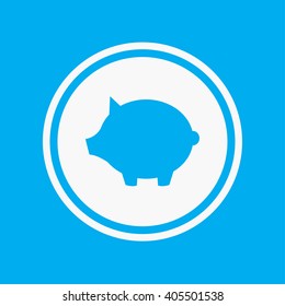 An Icon Illustration Isolated on a Background - Piggy Bank