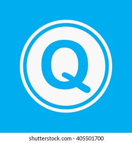 An Icon Illustration Isolated on a Background - Q