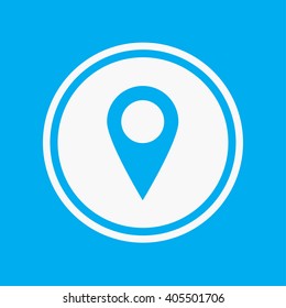 An Icon Illustration Isolated on a Background - Map Pointer