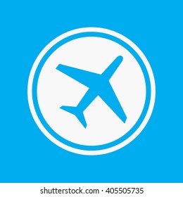 An Icon Illustration Isolated on a Background - Plane