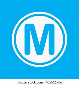 An Icon Illustration Isolated on a Background - M