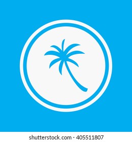 An Icon Illustration Isolated on a Background - Palm Tree
