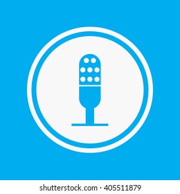 An Icon Illustration Isolated on a Background - Microphone