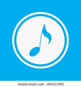 An Icon Illustration Isolated on a Background - Musical Note