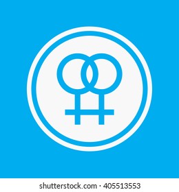 An Icon Illustration Isolated on a Background - Lesbian