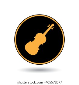 An Icon Illustration Isolated on a Background - Violin