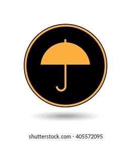 An Icon Illustration Isolated on a Background - Umbrella
