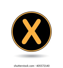 An Icon Illustration Isolated on a Background - X