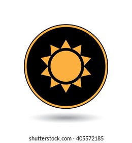 An Icon Illustration Isolated on a Background - Sun