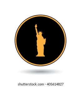 An Icon Illustration Isolated on a Background - Statue of Liberty