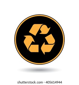 An Icon Illustration Isolated on a Background - Recycle