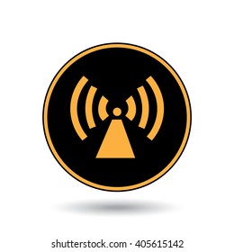 An Icon Illustration Isolated on a Background - Radio Tower
