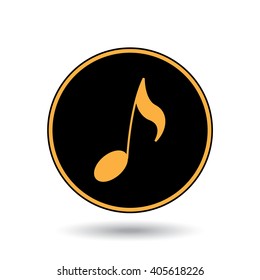 An Icon Illustration Isolated on a Background - Musical Note