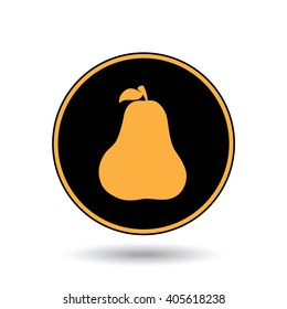 An Icon Illustration Isolated on a Background - Pear