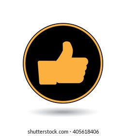 An Icon Illustration Isolated on a Background - Thumb Up