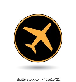 An Icon Illustration Isolated on a Background - Plane