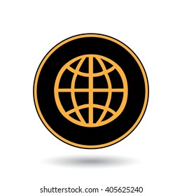 An Icon Illustration Isolated on a Background - Globe