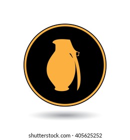 An Icon Illustration Isolated on a Background - Grenade
