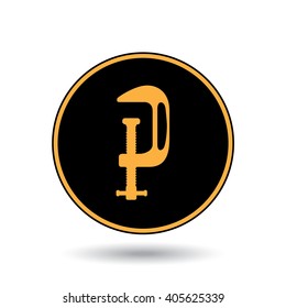 An Icon Illustration Isolated on a Background - G Clamp