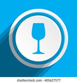 An Icon Illustration Isolated on a Background - Wine Glass