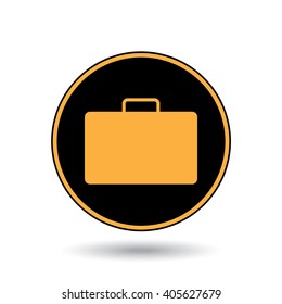 An Icon Illustration Isolated on a Background - Briefcase