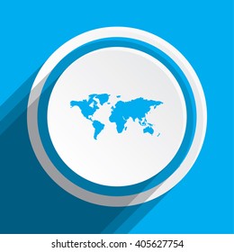 An Icon Illustration Isolated on a Background - World Map