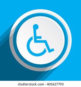 An Icon Illustration Isolated on a Background - Wheelchair