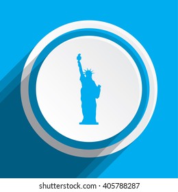 An Icon Illustration Isolated on a Background - Statue of Liberty