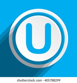 An Icon Illustration Isolated on a Background - U