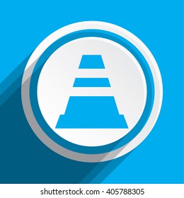 An Icon Illustration Isolated on a Background - Traffic Cone