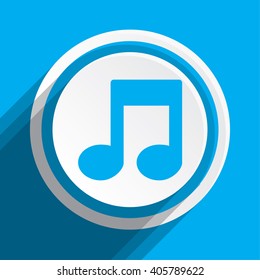 An Icon Illustration Isolated on a Background - Musical Note