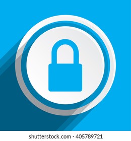 An Icon Illustration Isolated on a Background - Padlock