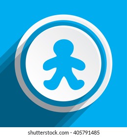 An Icon Illustration Isolated on a Background - Gingerbread Man