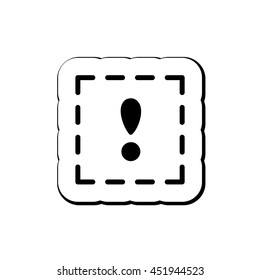 An Icon Illustration Isolated on a Background - Square Exclamation Point