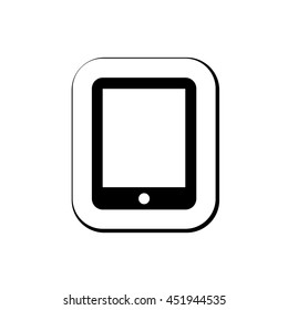 An Icon Illustration Isolated on a Background - Tablet Device