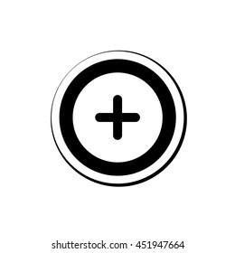 An Icon Illustration Isolated on a Background - Round Plus