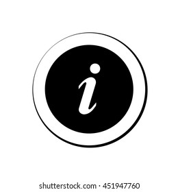 An Icon Illustration Isolated on a Background - Round Information