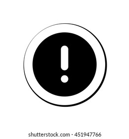 An Icon Illustration Isolated on a Background - Round Exclamation Mark