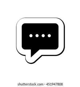 An Icon Illustration Isolated on a Background - Square Speech Bubbles