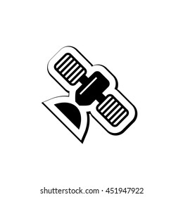 An Icon Illustration Isolated on a Background - Satelite