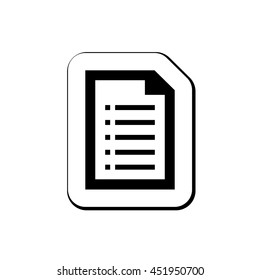 An Icon Illustration Isolated on a Background - Document