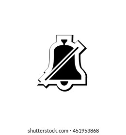 An Icon Illustration Isolated on a Background - Bell Mute