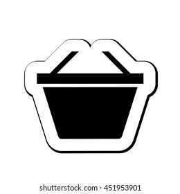 An Icon Illustration Isolated on a Background - Basket