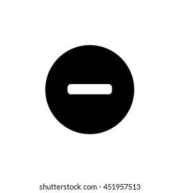 An Icon Illustration Isolated on a Background - Round Minus