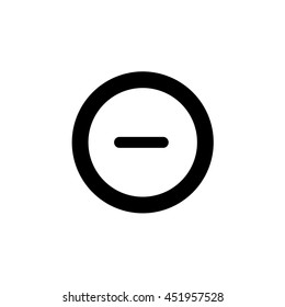 An Icon Illustration Isolated on a Background - Round Minus