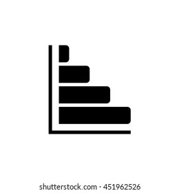 An Icon Illustration Isolated on a Background - Horizontal Graph