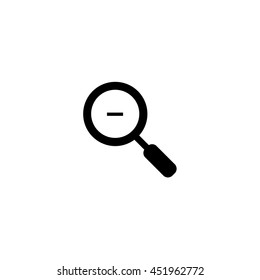 An Icon Illustration Isolated on a Background - Magnifying Glass Zoom Out