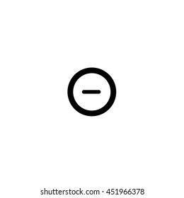 An Icon Illustration Isolated on a Background - Round Minus